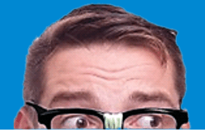 Head with GEEKS glasses